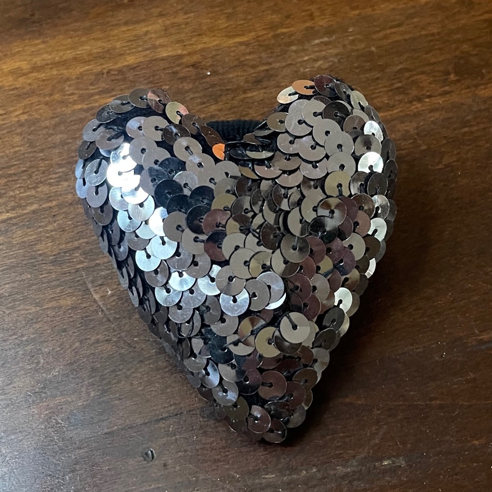 Heart Sequin Hair Tie